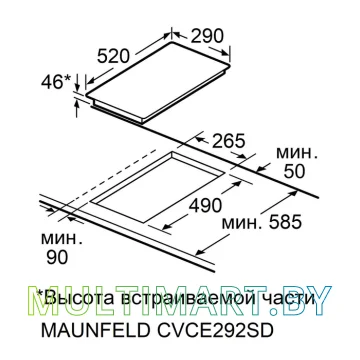 Электрическая варочная панель MAUNFELD CVCE292SDBK картинка 7